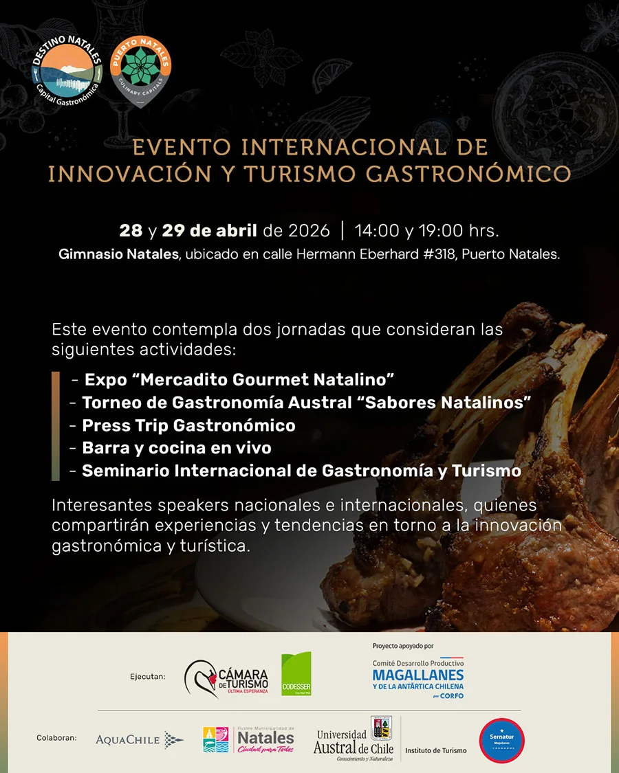 Evento Internacional de Innovación y Turismo Gastronómico. Puerto Natales.